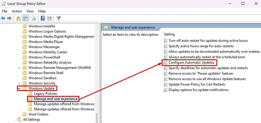 Fix: The L2TP Connection Attempt Failed Because the Security Layer Encountered a Processing Error 6 configure-automatic-updates