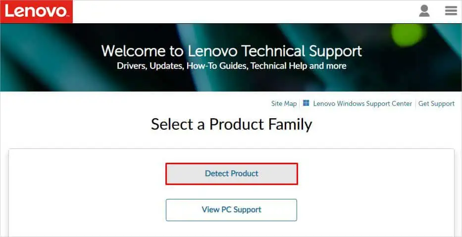 Lenovo Laptop Audio Not Working? Try These 8 Fixes 4 detect-product-on-lenovo-site