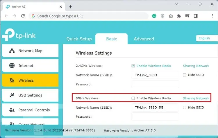 8 Possible Ways to Fix “No Internet, Secured” Error 19 disable-5ghz