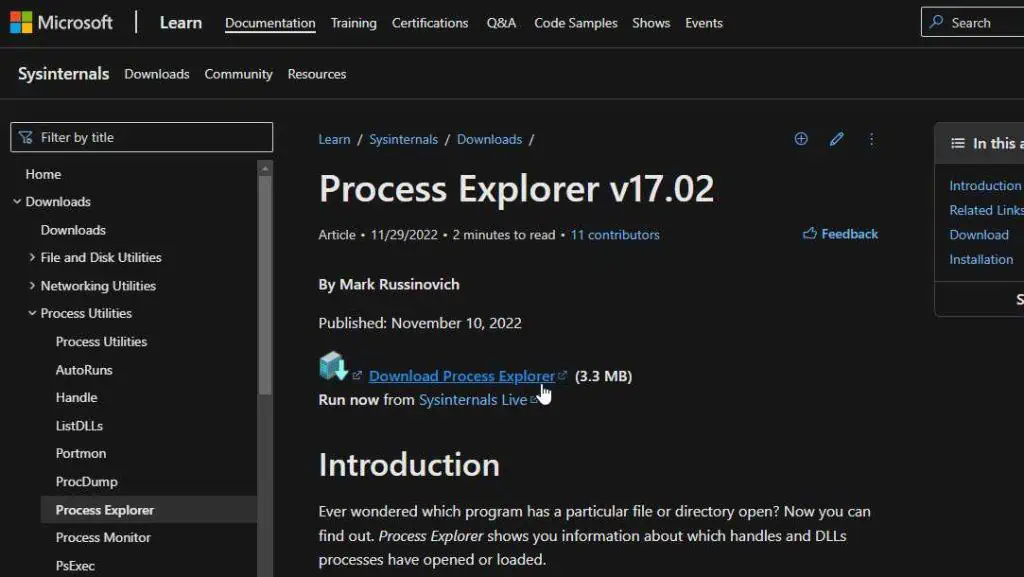 Solved: This App is Preventing Shutdown in Windows 10 download-process-explorer-1024x577