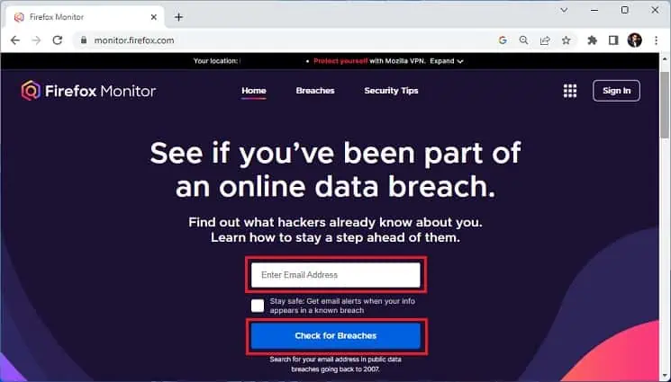 7 Ways to Know if Your Email Has Been Hacked 9 firefox-monitor-check-for-breaches