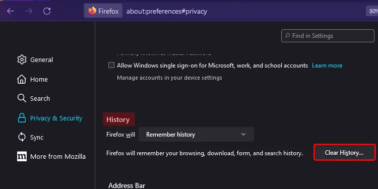 7 Ways to Fix PR_CONNECT_RESET_ERROR on Mozilla Firefox 11 go-back-to-History.-Click-on-Clear-History.