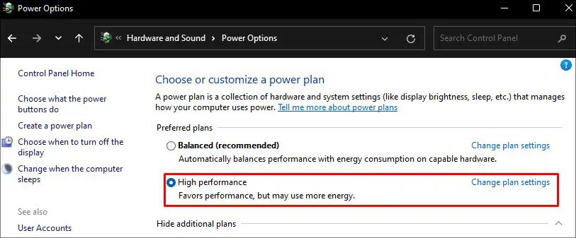 12 Ways to Make Your Google Chrome Faster 3 high-performance-plan