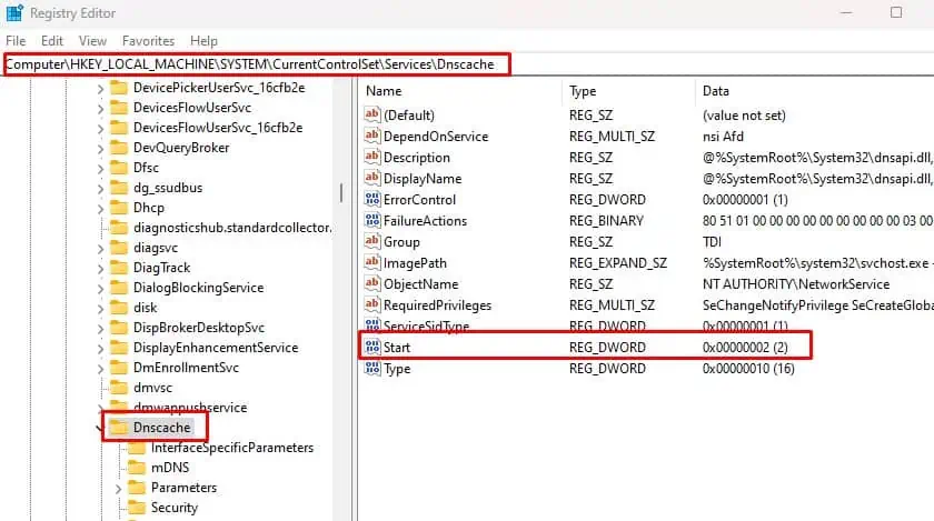 navigate-dnscache-registery