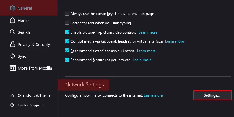 7 Ways to Fix PR_CONNECT_RESET_ERROR on Mozilla Firefox 4 navigate-to-network-settings