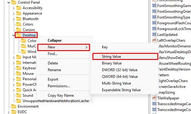 Solved: This App is Preventing Shutdown in Windows 4 new-string-value-for-desktop