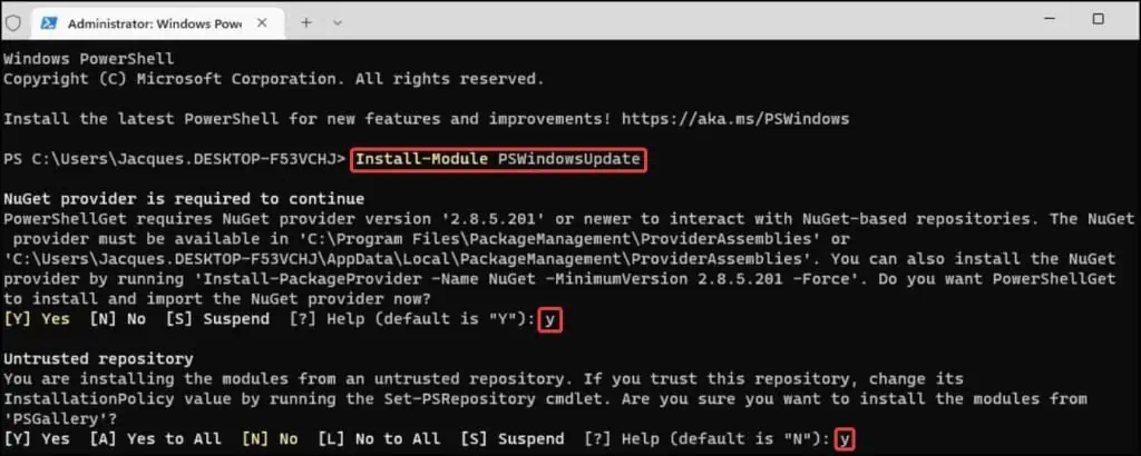 How to Perform Windows 11 Manual Update 11 powershell-windows-update-1024x410