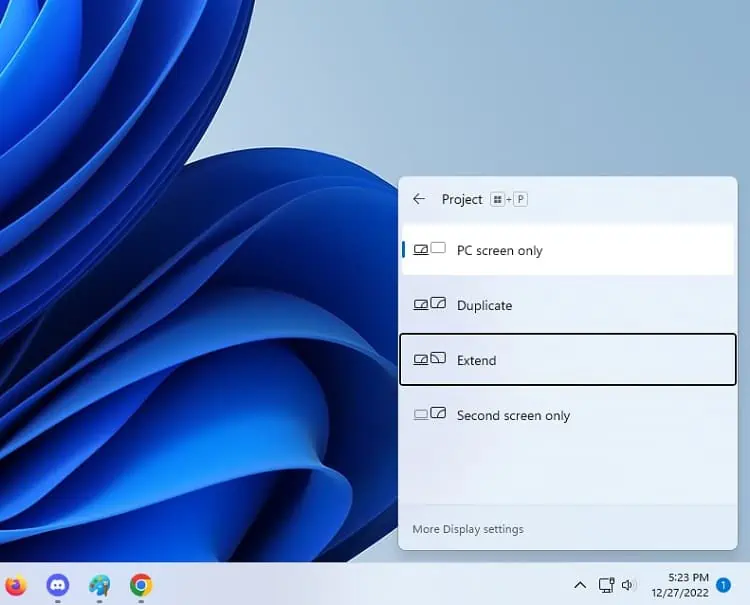 project-settings-set-to-extend-or-duplicate