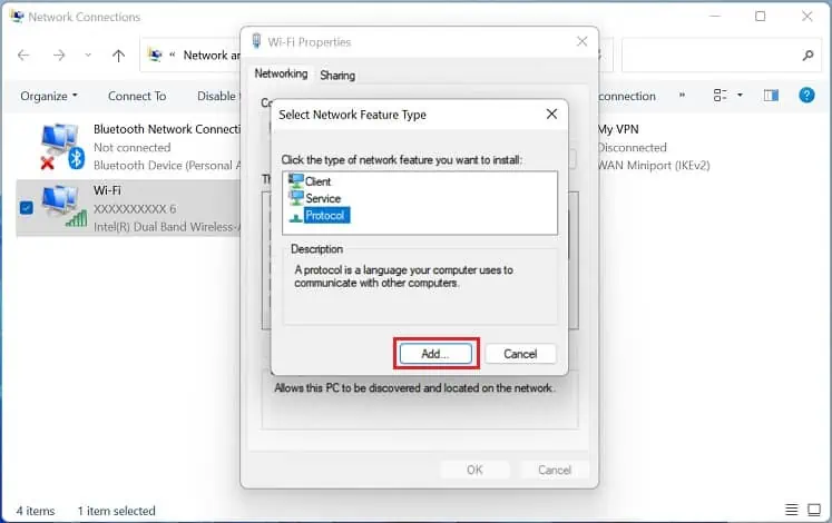 8 Possible Ways to Fix “No Internet, Secured” Error 4 protocol-and-add