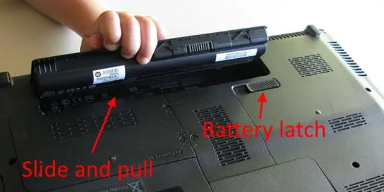 How to Fix HP Caps Lock Blinking (9 Proven ways) 3 removing-laptop-battery