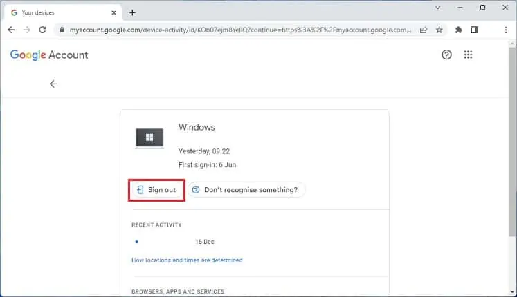 7 Ways to Know if Your Email Has Been Hacked 4 sign-out-windows-from-google