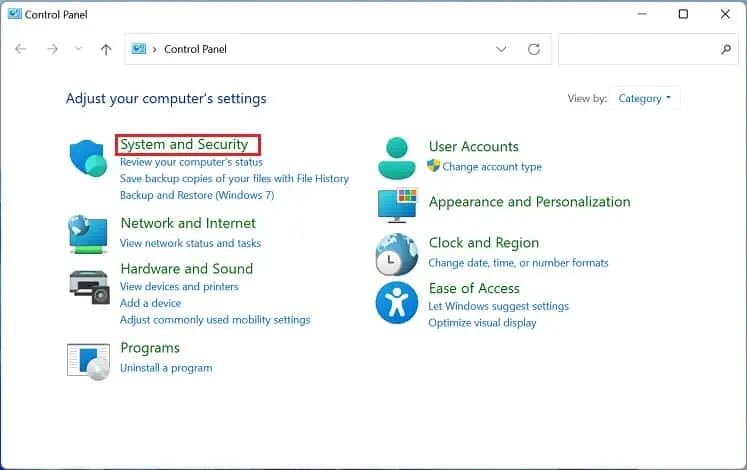 system-and-security-in-control-panel