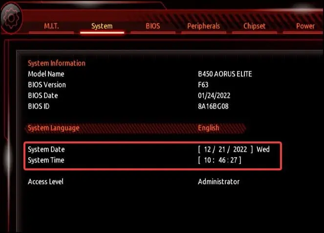 8 Ways to Fix : Default Boot Device Missing or Boot Failed 7 system-date-and-time