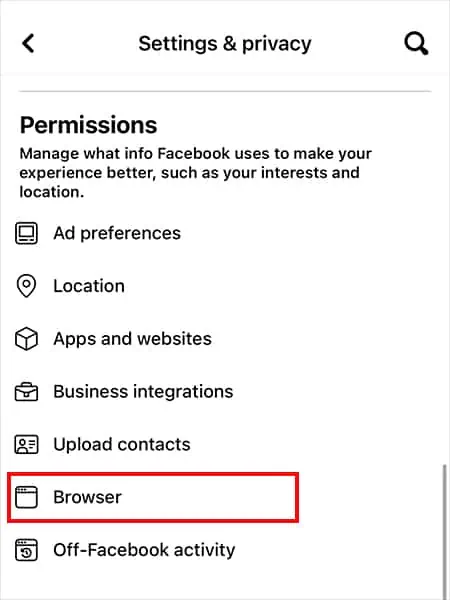 Facebook Saying No Internet Connection - How to Fix it 6 tap-on-Browser
