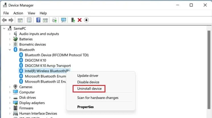 uninstall-bluetooth-device