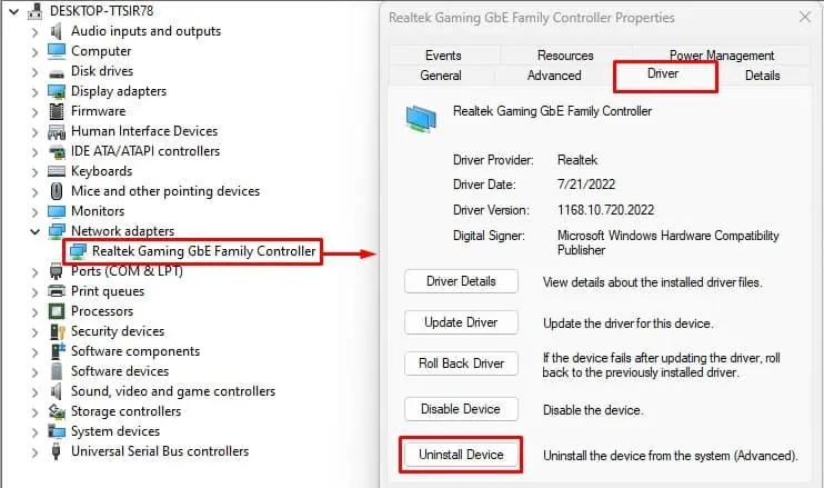 How to Download and Install a Network Adapter Driver 8 uninstall-driver-network-adapter-driver