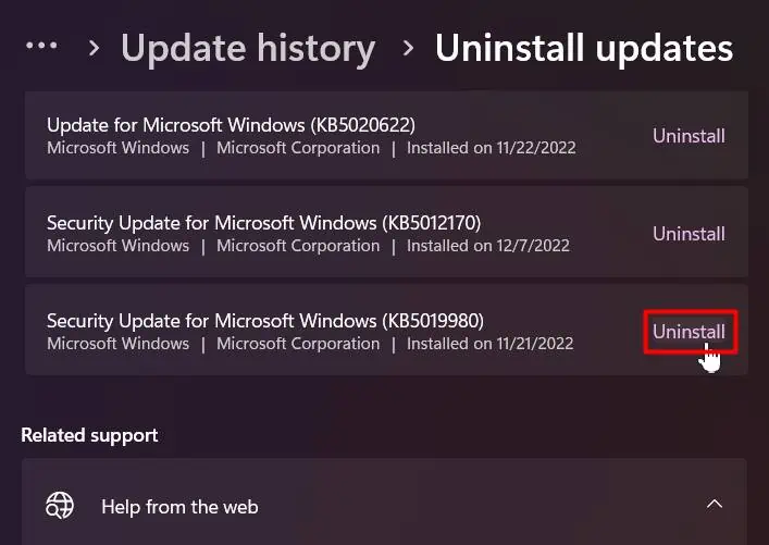 uninstalll