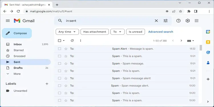 7 Ways to Know if Your Email Has Been Hacked 7 unknown-messages-in-sent-folder