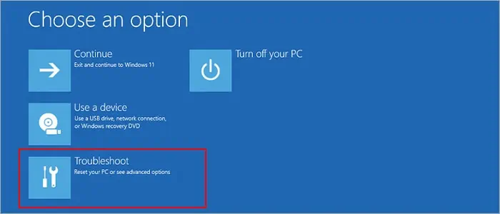 Choose-troubleshoot-option