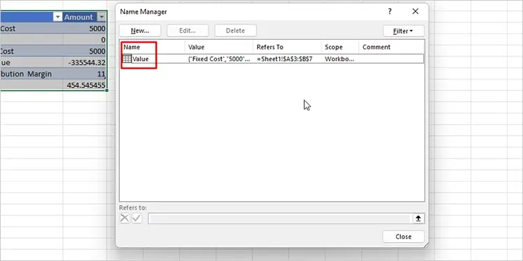 Reference Isn't Valid Excel Error - 6 Ways to Fix it 5 Name-Manager-Excel
