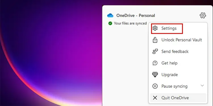 OneDrive-Settings