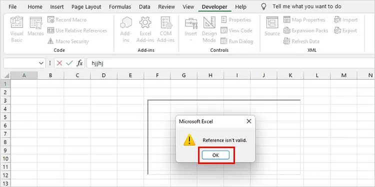 Reference Isn't Valid Excel Error - 6 Ways to Fix it 1 Reference-isnt-valid-text-box-error-excel