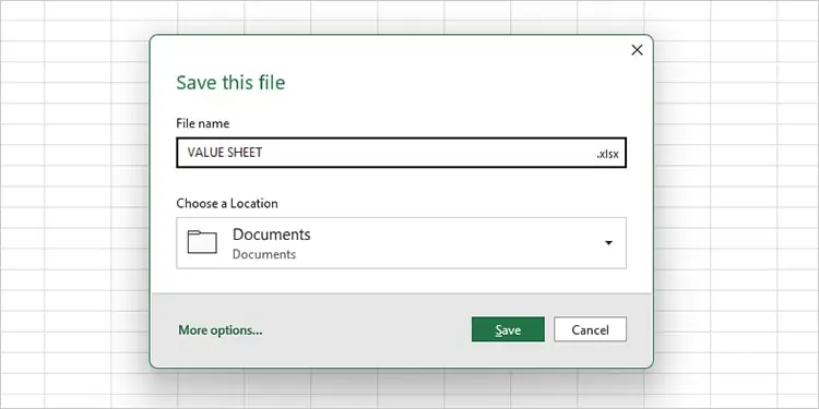 Reference Isn't Valid Excel Error - 6 Ways to Fix it 11 Save-excel-file