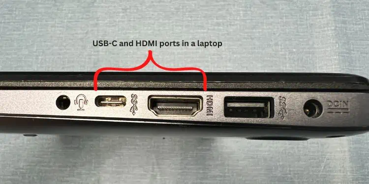How to Connect Two Monitors to a Laptop (in 5 Steps) 1 USB-C-and-HDMI-ports-in-a-laptop