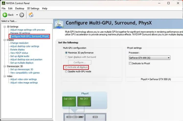 Dual Monitors Not Detected? Try These 8 Fixes 7 activate-all-displays-in-nvidia