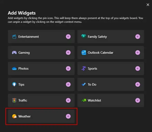 How to Add Weather to Taskbar Windows 11 5 add-weather-widget