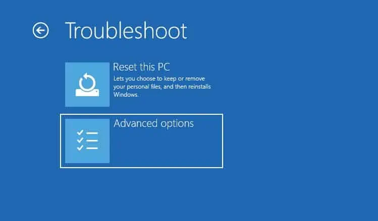 Display Not Working on Laptop? 9 Ways to Fix It 6 advanced-options-in-windows-re