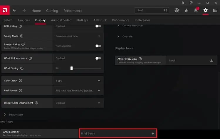 Dual Monitors Not Detected? Try These 8 Fixes 9 amd-eyefinity-to-quick-setup