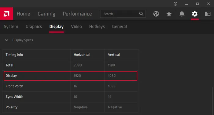 How to Check Monitor's Resolution 3 amd-radeon-software-display-specs-display
