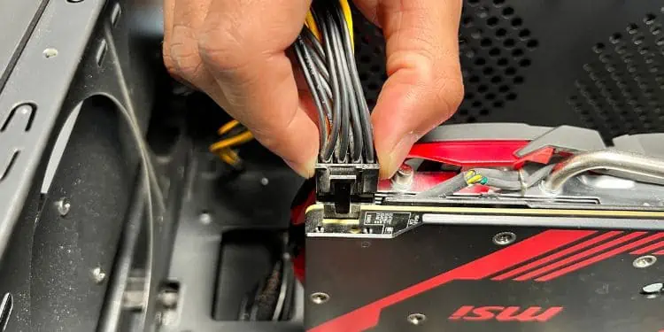 How to Connect GPU to PSU (Step-By-Step Guide) 6 attach-pcie-cable-to-graphics-card-port