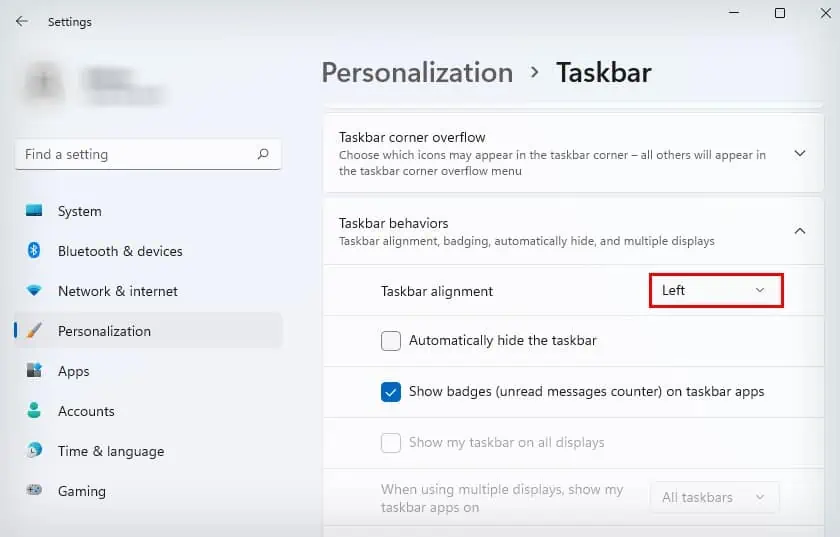 How to Make Windows 11 Look Like Windows 10 1 change-taskbar-alignment