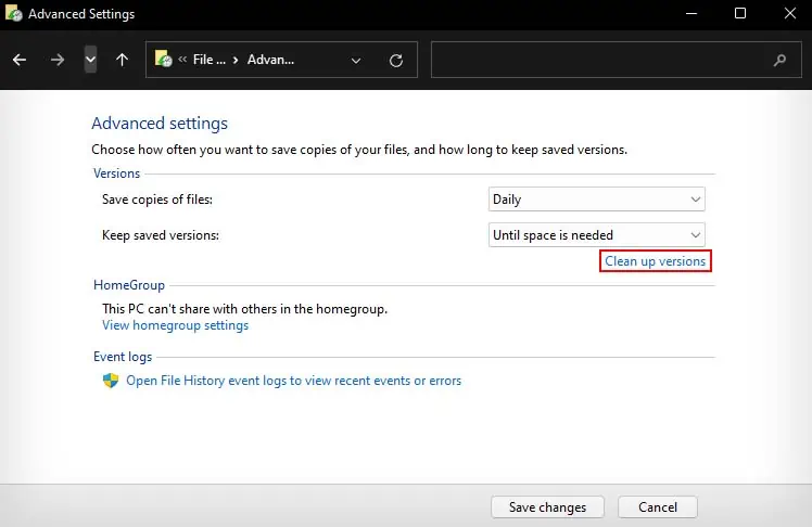 cleanup-versions-file-history