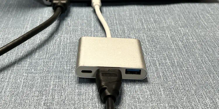How to Extend Laptop to Two Monitors 9 connecting-the-HDMI-port-to-the-adapter-Custom