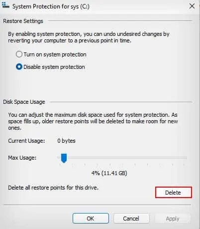 delete-system-restore-point