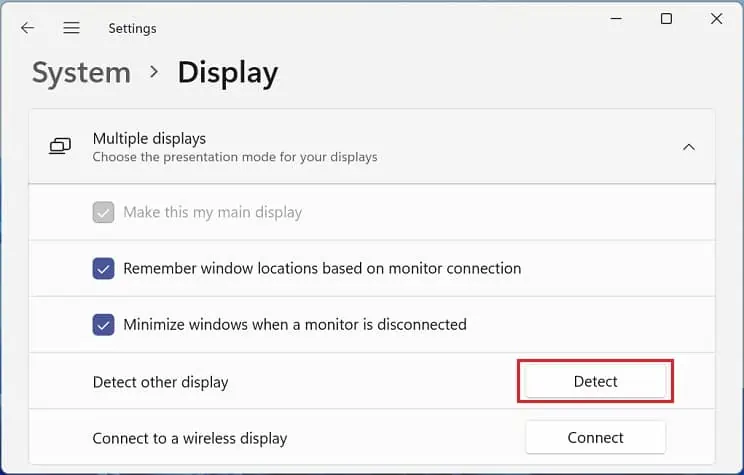 Dual Monitors Not Detected? Try These 8 Fixes 4 detect-other-display