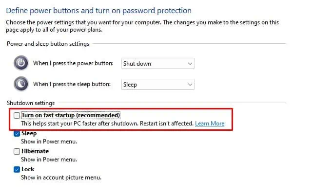 5 Ways to Properly Reboot Your Dell Laptop 5 disable-fast-startup-reboot-dell-laptop-1