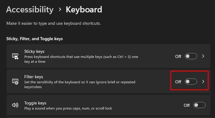 Logitech Keyboard Not Working? Here’s How to Fix It 14 disable-filter-keys-logitech-keyboard-not-working