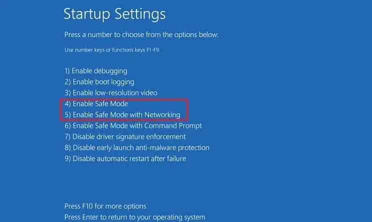 Display Not Working on Laptop? 9 Ways to Fix It 9 enable-safe-mode-or-safe-mode-with-networking
