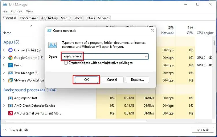14 Ways to Solve a Black Screen on Your Dell Laptop 3 explorer-exe-in-create-new-tas