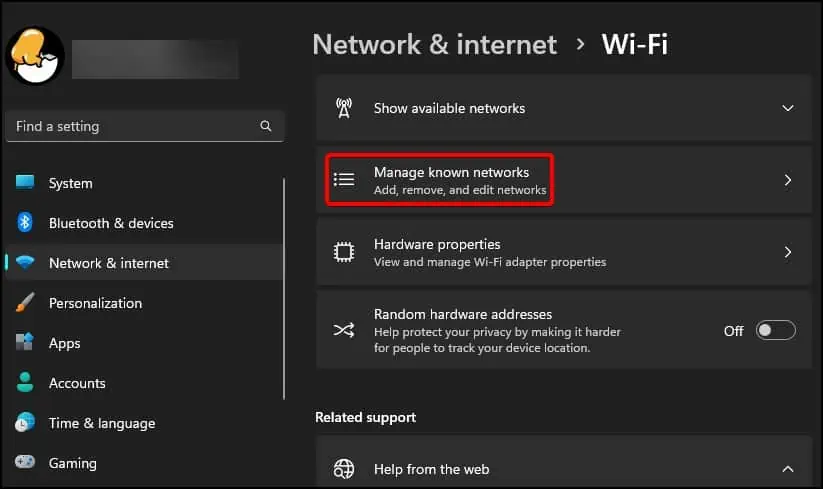 Wi-Fi Not Working on Lenovo? Try Troubleshooting Methods 4 manage-known-networks