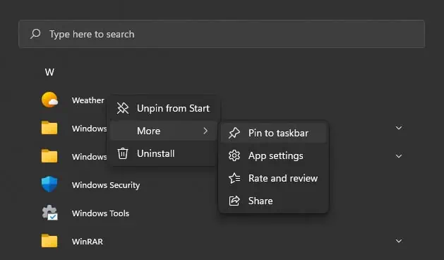 How to Add Weather to Taskbar Windows 11 6 pin-weather-app-to-taskbar