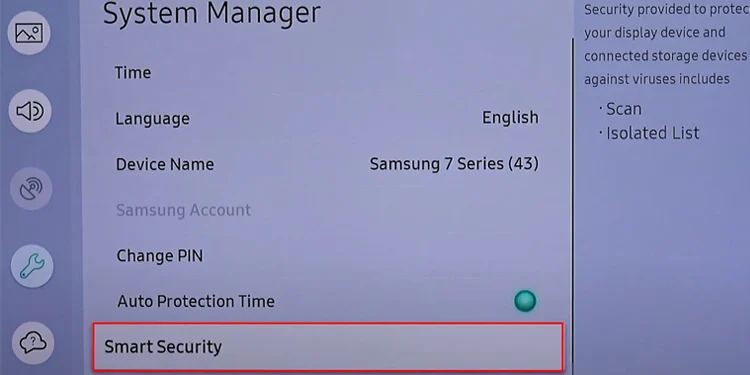 Can Your Smart TV Have Virus? How to Scan and Remove It 5 smart-security-on-samsung-tv