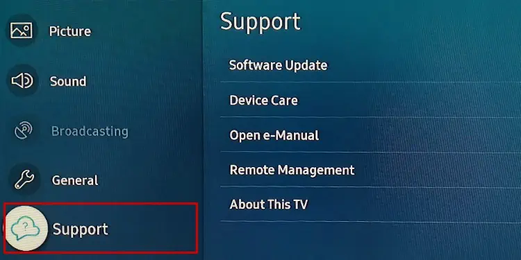 HDMI Not Connecting to TV? 9 Ways to Fix It 11 support-settings-in-samsung-1