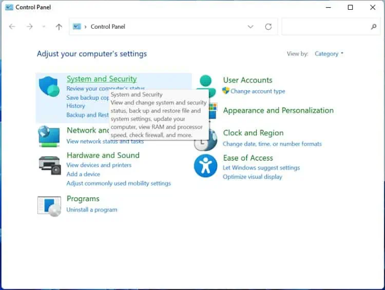 How to Connect Two Monitors to a Laptop (in 5 Steps) 16 system-and-security-in-control-panel-1