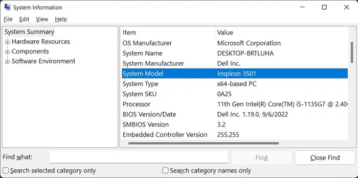 How to Check Dell Laptop Model and Serial Number 6 system-information-dell-model