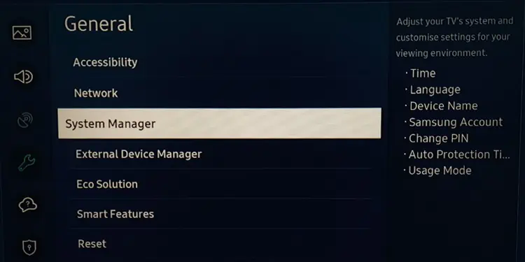 Can Your Smart TV Have Virus? How to Scan and Remove It 4 system-manager-on-samsung-2